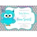 Turquoise Owl Baby Shower invitation,Turquoise Owl Baby Shower invitation,(001)